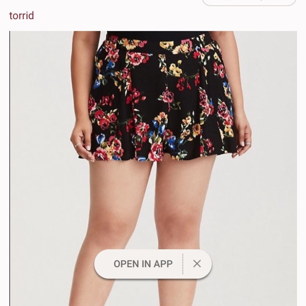 Torrid flora shorts